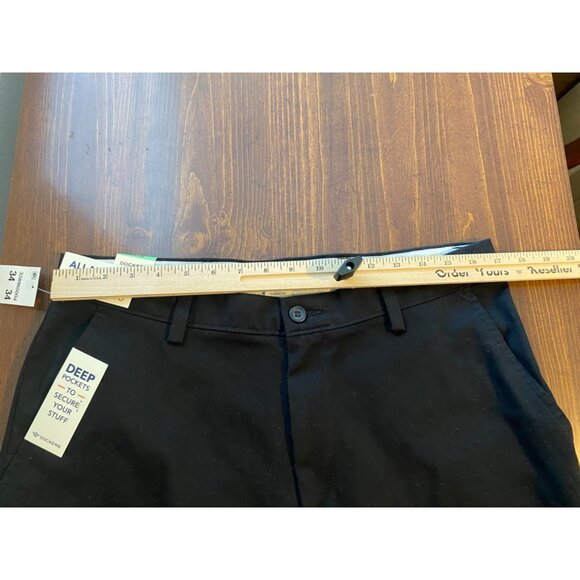 Dockers Men's Classic Fit Pants All Motion Comfort Waistband 34x34 Black NEW NWT - Picture 11 of 14